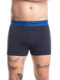 Cueca Boxer Poliéster Azul Harmony