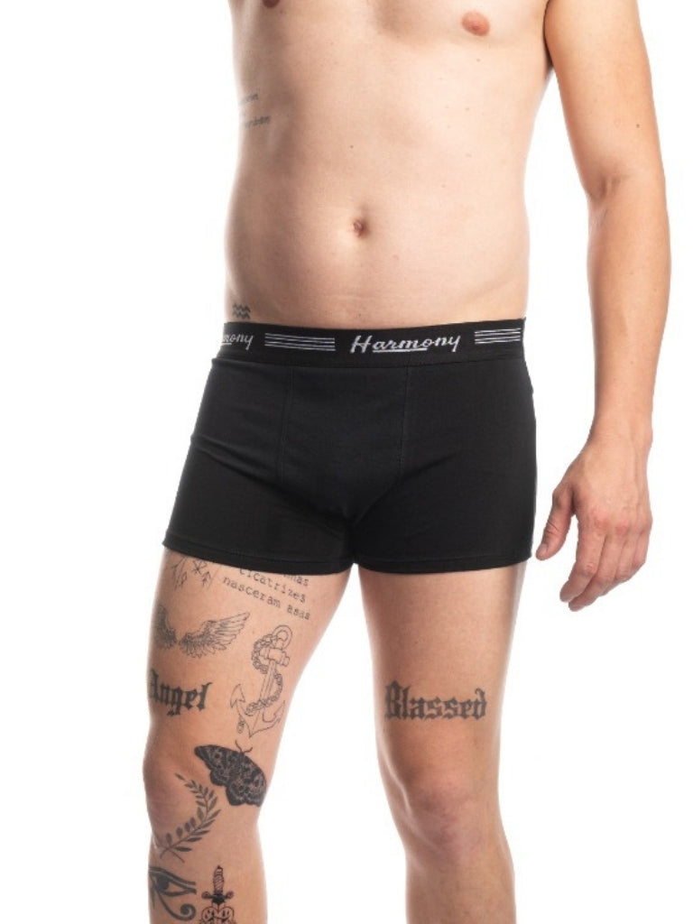 Cueca Boxer Cotton Preta Harmony
