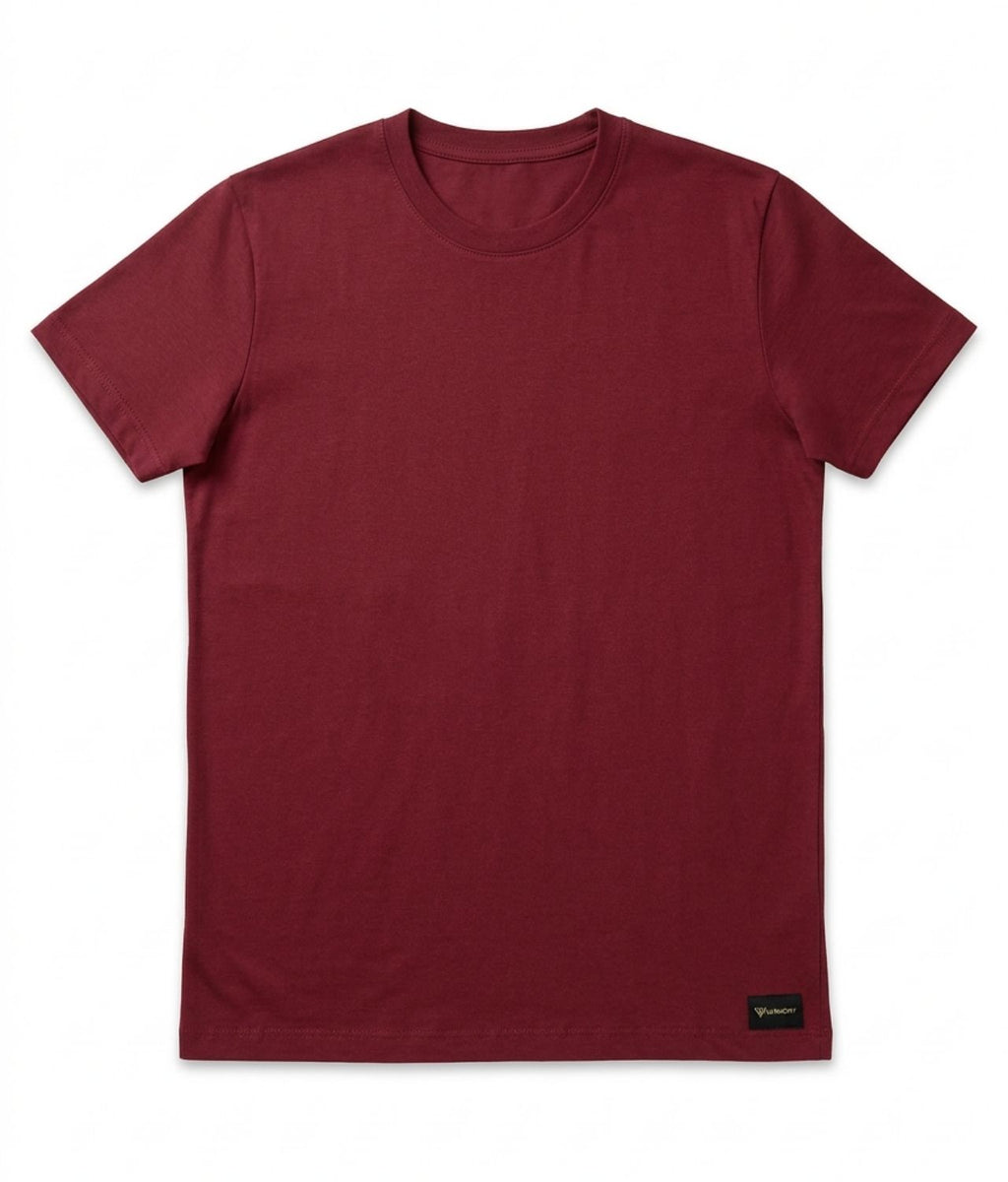 Camiseta Algodão Etiqueta Bordô Harmony
