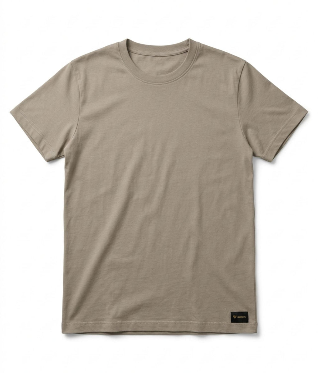 Camiseta Algodão Etiqueta Bege Harmony