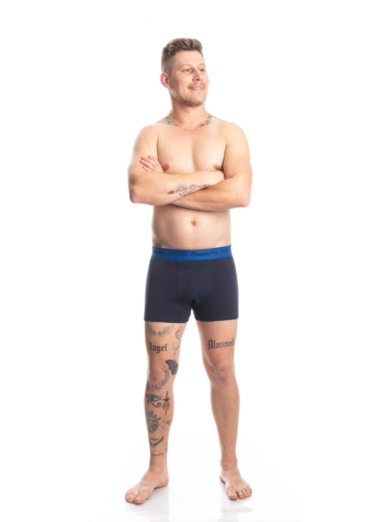 Cueca Boxer Cotton Azul Harmony