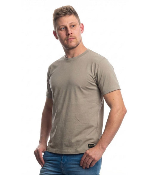 Camiseta Algodão Etiqueta Bege Harmony