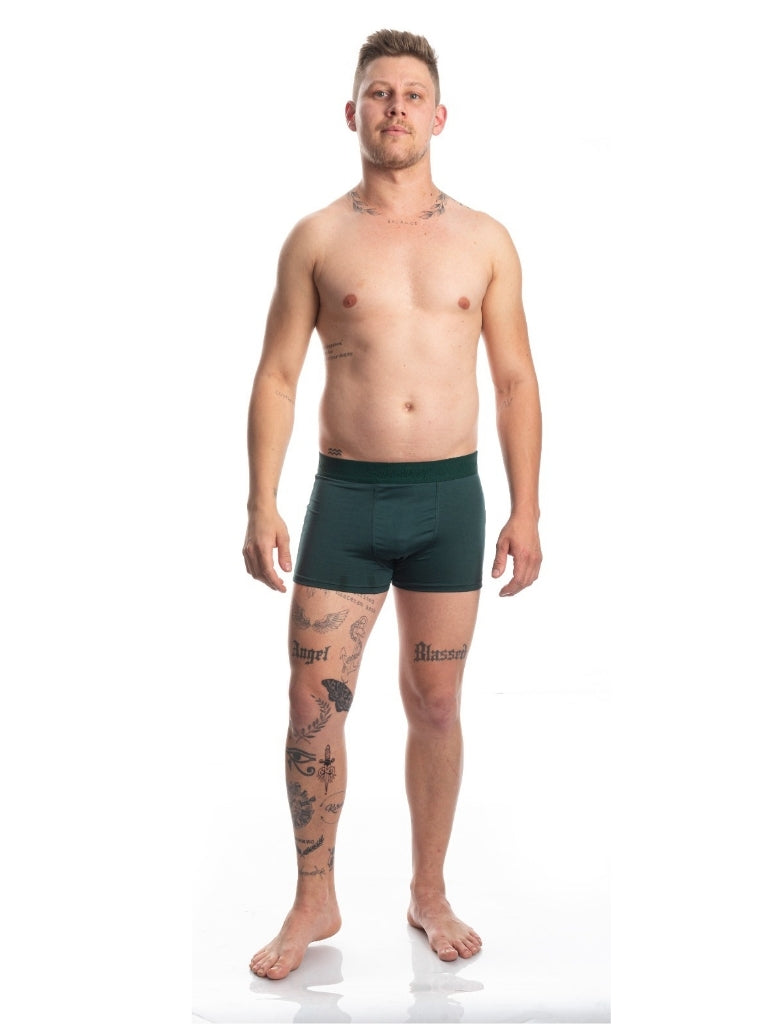 Cueca Boxer Poliéster Verde Harmony