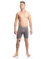 Cueca Boxer Long Leg Poliéster Chumbo Harmony