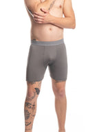 Cueca Boxer Long Leg Poliéster Chumbo Harmony