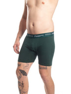 Cueca Boxer Long Leg Cotton Verde Harmony