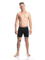 Cueca Boxer Long Leg Cotton Preta Harmony