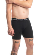 Cueca Boxer Long Leg Cotton Preta Harmony