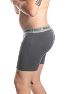 Cueca Boxer Long Leg Cotton Chumbo Harmony
