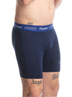 Cueca Boxer Long Leg Cotton Azul Harmony
