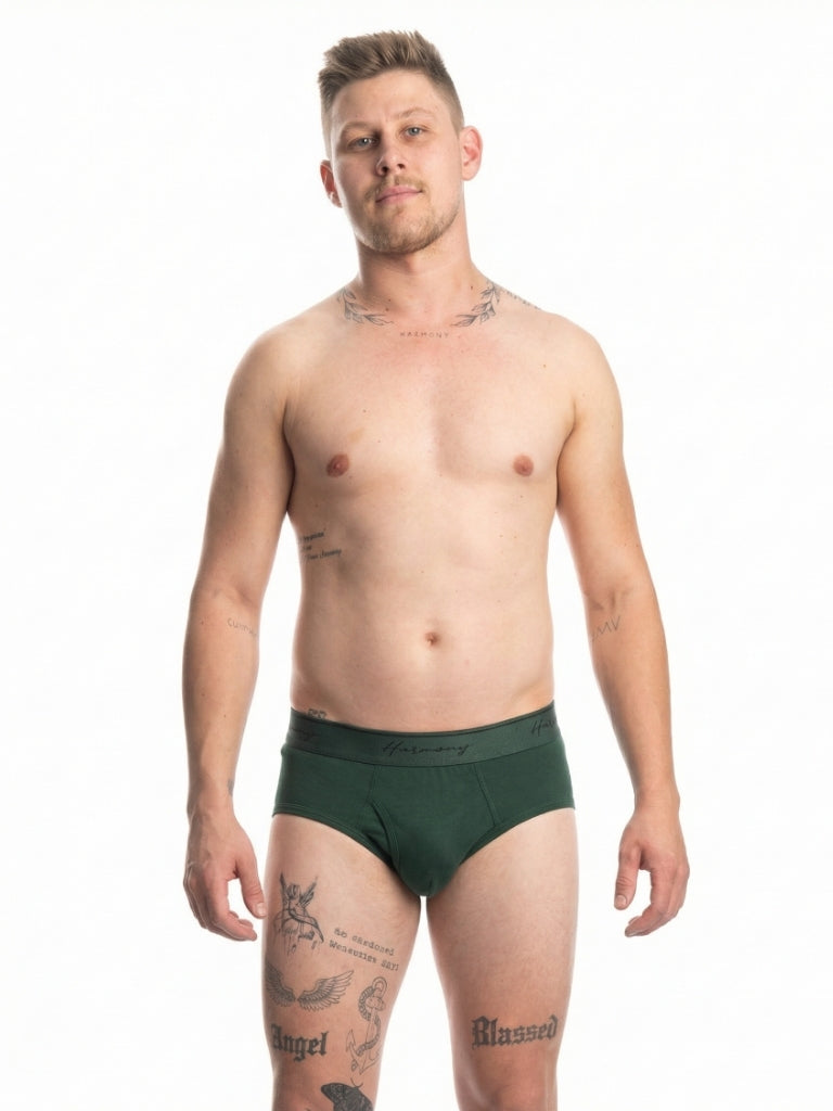 Cueca Slip Cotton Verde Harmony
