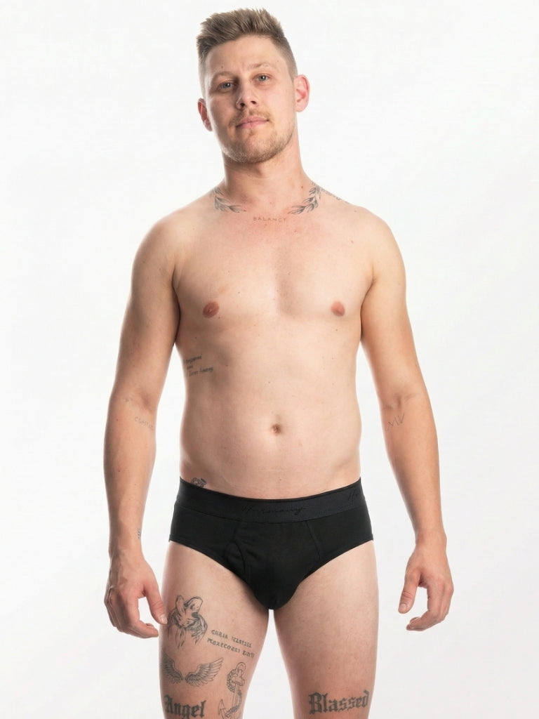 Cueca Slip Cotton Preta Harmony