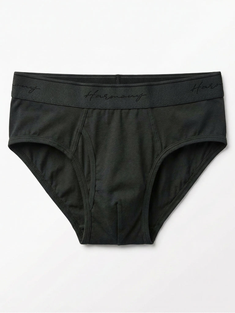 Cueca Slip Cotton Preta Harmony