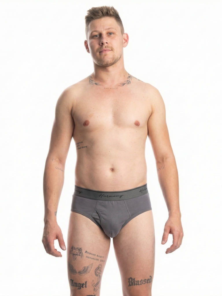Cueca Slip Cotton Chumbo Harmony