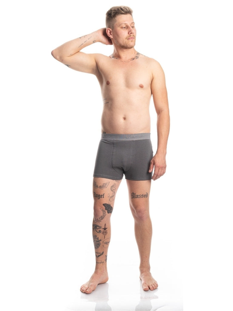 Cueca Boxer Poliéster Chumbo Harmony