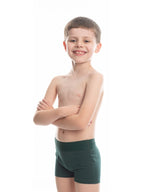 Cueca Boxer Infantil Cotton Verde Harmony