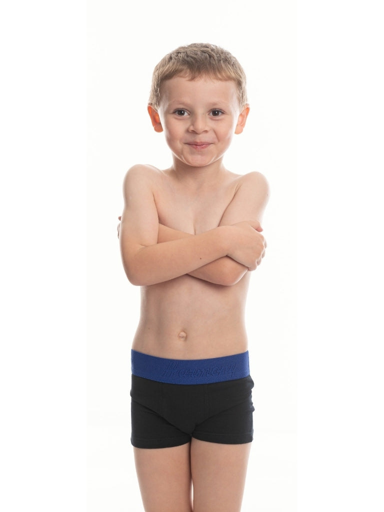 Cueca Boxer Infantil Cotton Preta Harmony
