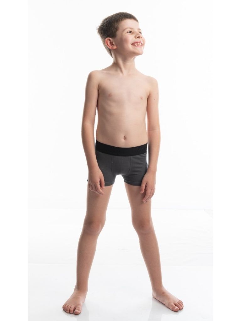 Cueca Boxer Infantil Cotton Chumbo Harmony