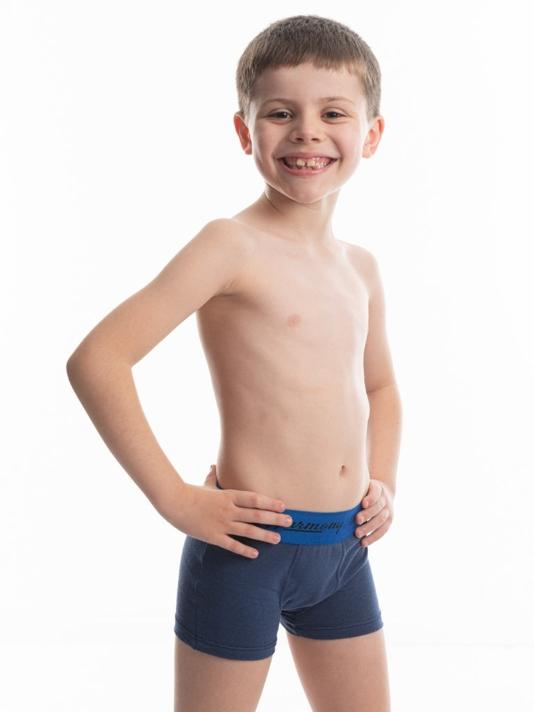 Cueca Boxer Infantil Cotton Azul Harmony