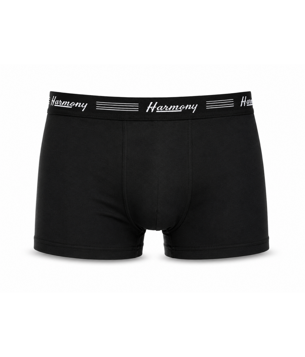 Cueca Boxer Poliéster Preta Harmony