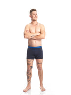 Cueca Boxer Poliéster Azul Harmony