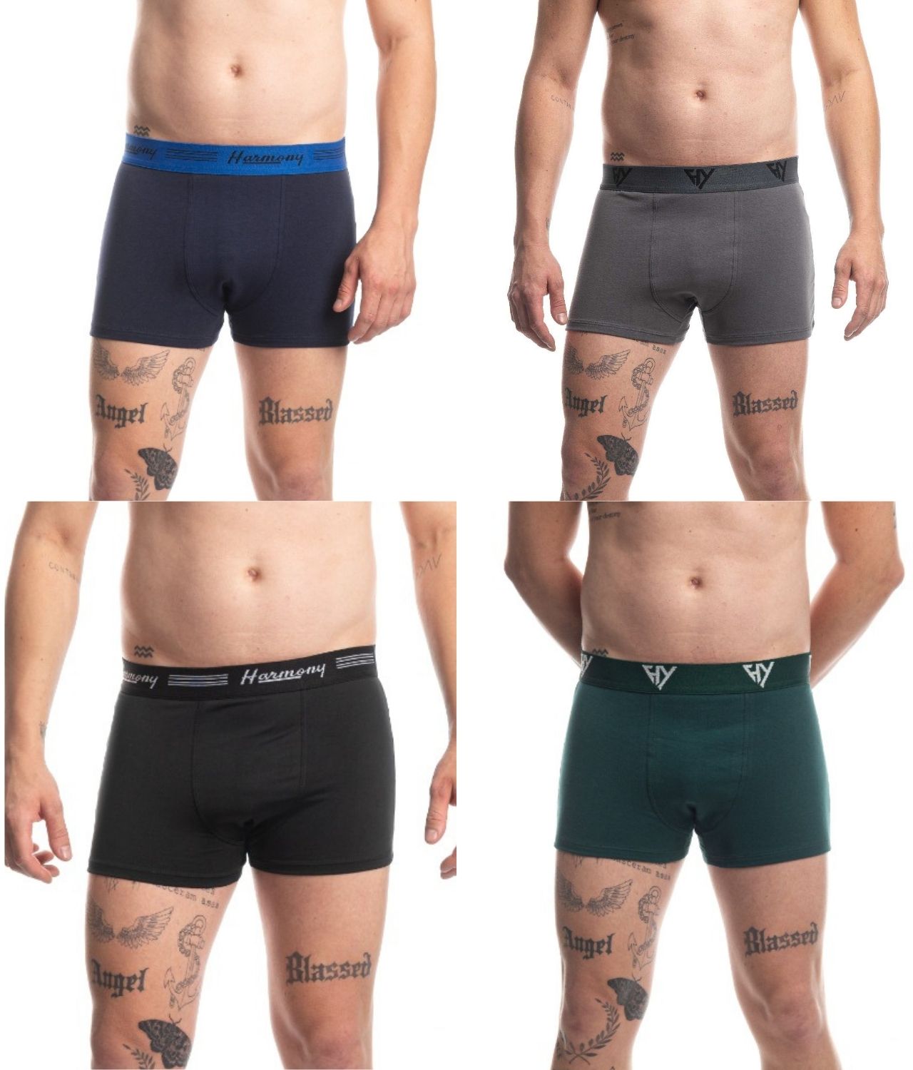 Kit 3 Cuecas Boxer Cotton Sortida Harmony