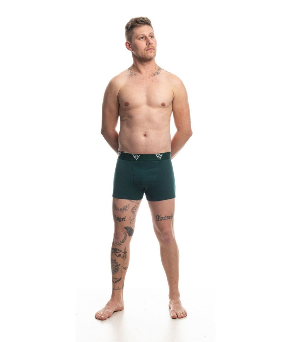 Kit 3 Cuecas Boxer Cotton Verde Harmony
