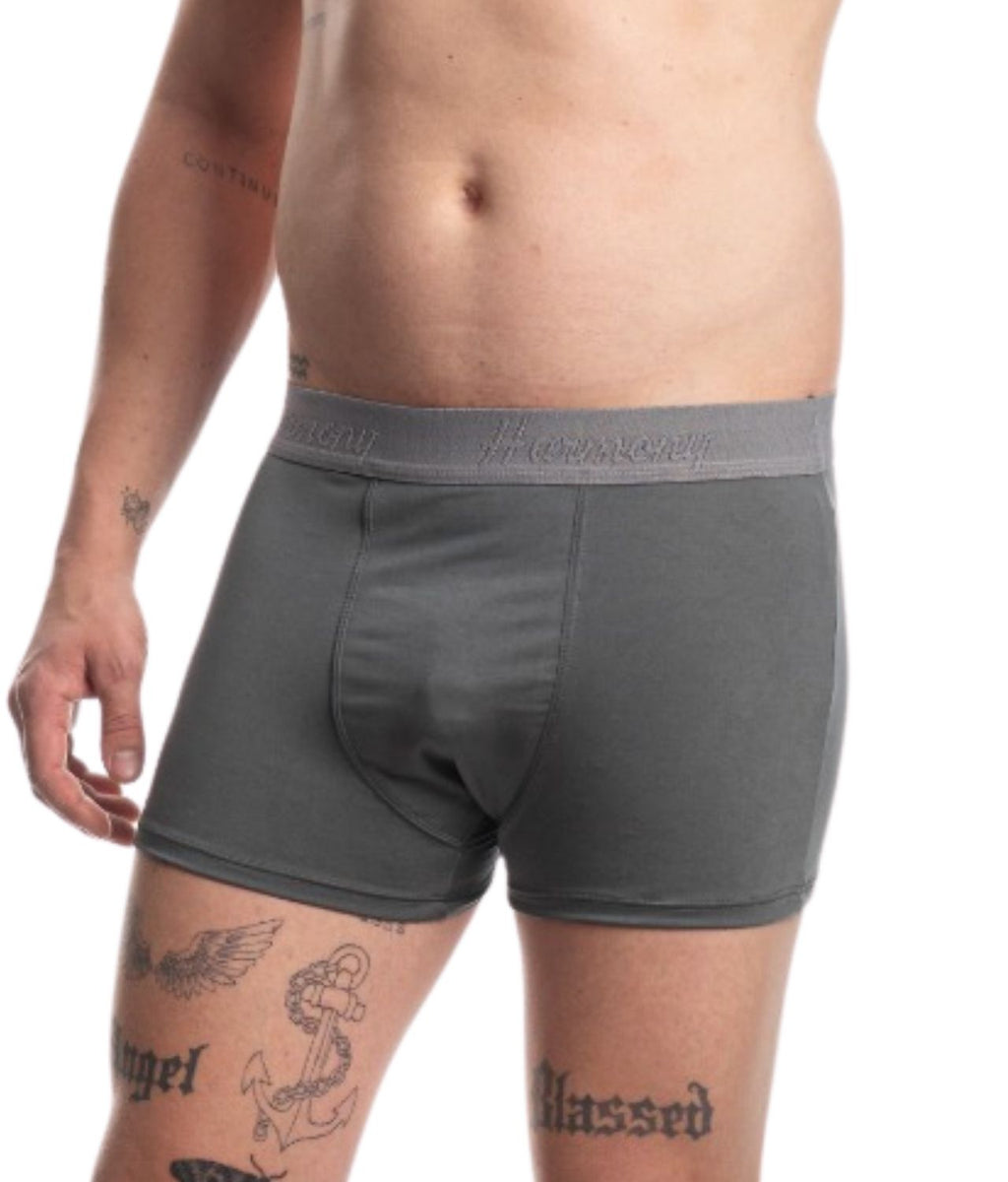 Kit 3 Cuecas Boxer Poliéster Chumbo Harmony