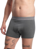 Kit 3 Cuecas Boxer Poliéster Chumbo Harmony
