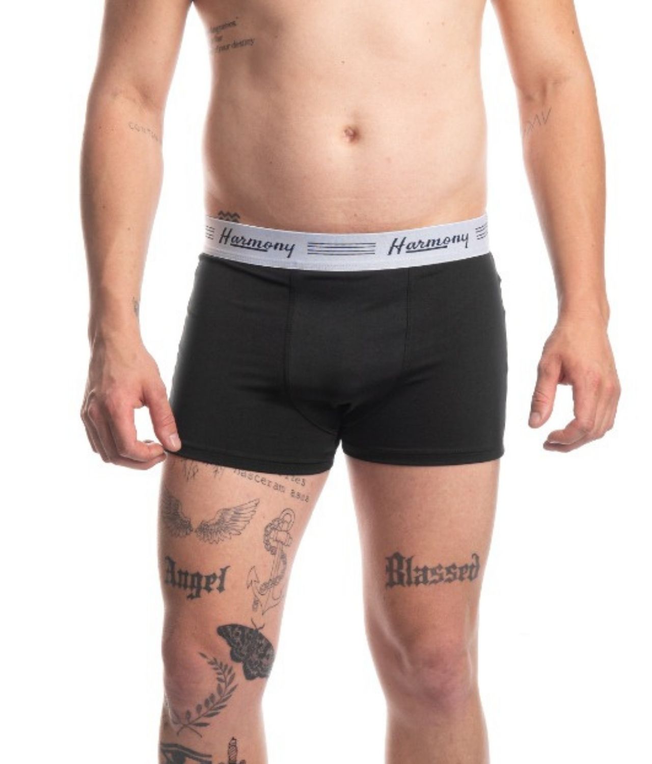 Kit 3 Cuecas Boxer Poliéster Preta Harmony